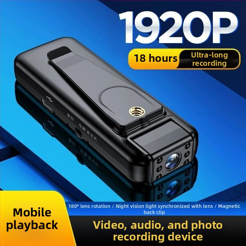 Cameră purtată pe piept, Cameră HD cu zoom optic 10x, senzor CCD de 18 MP, stabilizare optică a imaginii, vedere nocturnă, stocare pe card SD