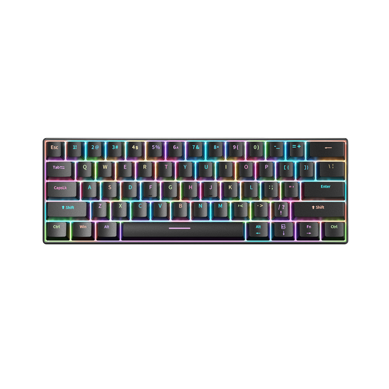 Mehanička tipkovnica sa 61 tipki, žičana USB Type-C, RGB pozadinskim osvjetljenjem