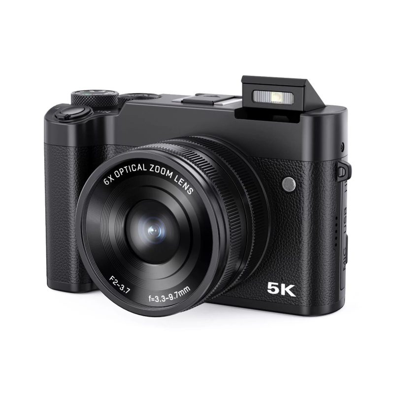 DC205X Kamera s optičkim zumom, 5K HD, bezzrcalna kamera za početnike sa selfie, 3-inčni LCD, TF kartica