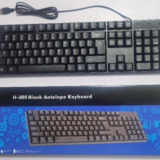 HS-880 žično tiha tipkovnica, 104 tipke, USB sučelje, vodootporna.