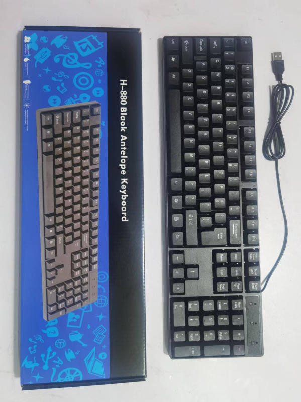 HS-880 žično tiha tipkovnica, 104 tipke, USB sučelje, vodootporna.