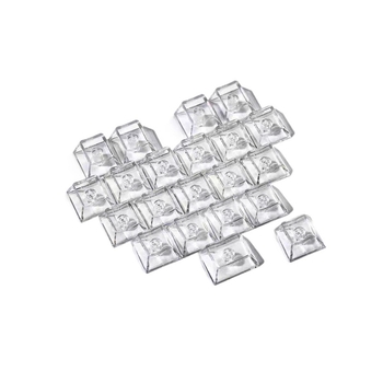 Set kapica za tipke, 21 tipki, prozirne u obliku srca, prilagodljive, bez fonta, USB priključak