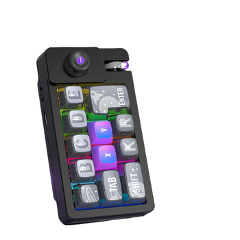 87-tipkovnica numerička s RGB pozadinskim osvjetljenjem, kabelska i bežična veza Bluetooth i 2.4G, s naslonom za zapešće