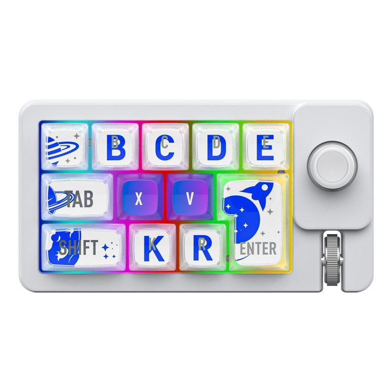 87-tipkovnica numerička s RGB pozadinskim osvjetljenjem, kabelska i bežična veza Bluetooth i 2.4G, s naslonom za zapešće