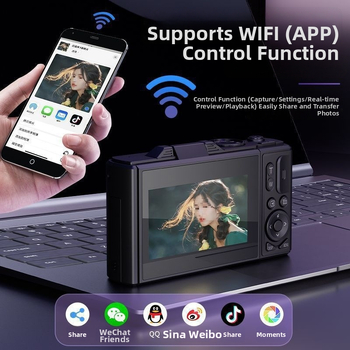 Cameră foto mirrorless de nivel de intrare cu 64 MP, zoom optic 18x, obiectiv periscop, touchscreen