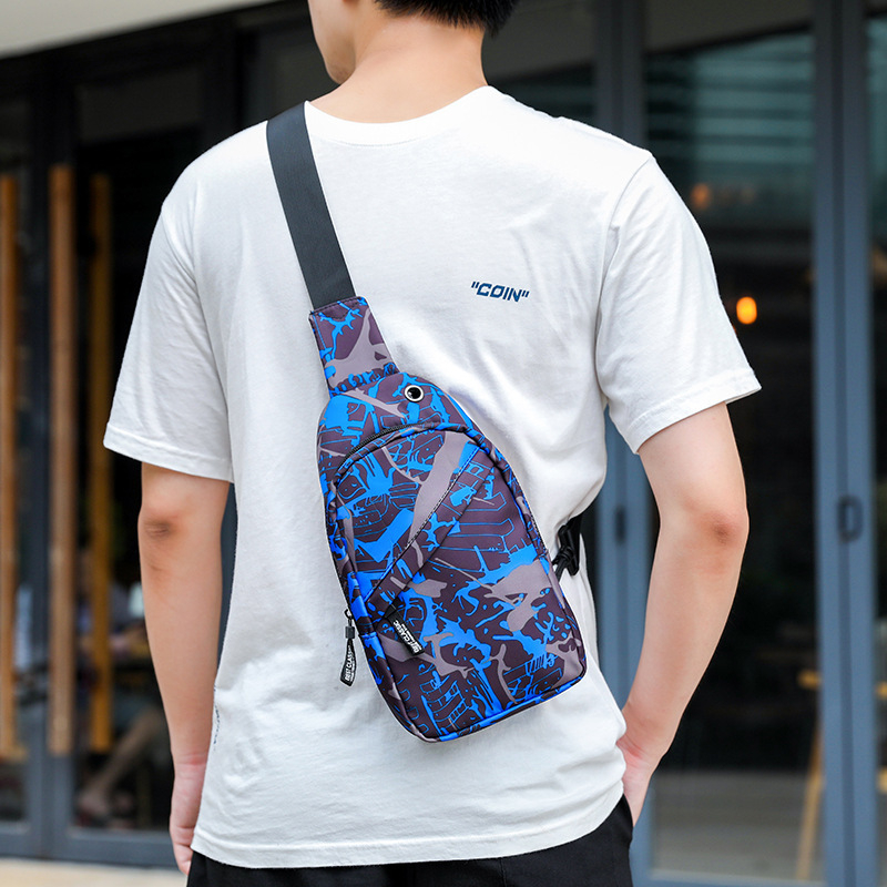 Muška torba za prsa, Oxford tkanina, street fashion stil, proljeće 2025 izdanje, idealna za rekreacijska putovanja