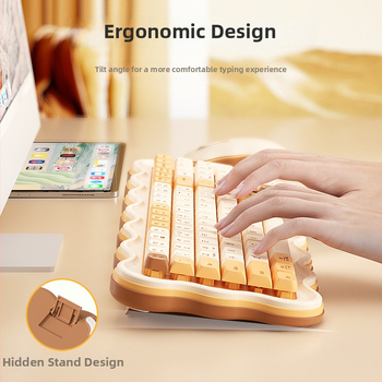 Bezdrôtový set klávesnice a myši B.O.W MK98, 98 kláves, bezdrôtové pripojenie, USB rozhranie pre myš, dizajn kláves so štruktúrou kráter, kompatibilné so stolným počítačom