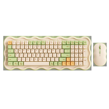 Bezdrôtový set klávesnice a myši B.O.W MK98, 98 kláves, bezdrôtové pripojenie, USB rozhranie pre myš, dizajn kláves so štruktúrou kráter, kompatibilné so stolným počítačom