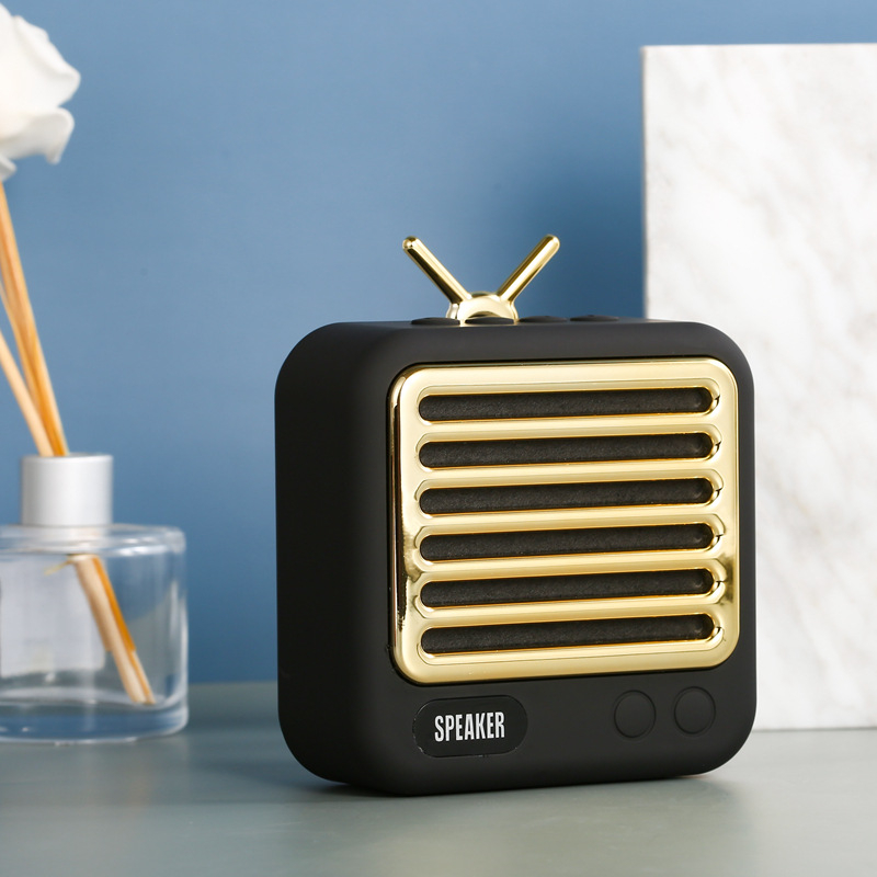 difuzor Bluetooth retro cu baterie încorporată de 300–500 mAh, 3W, 20Hz–20kHz, SNR ≥85 dB, rază de până la 10 m