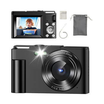 DC01 Selfiekamera: 8MP CMOS szenzor, 16x optikai zoom, 2,3" HD LCD, periszkópos objektív, teljes manuális működés