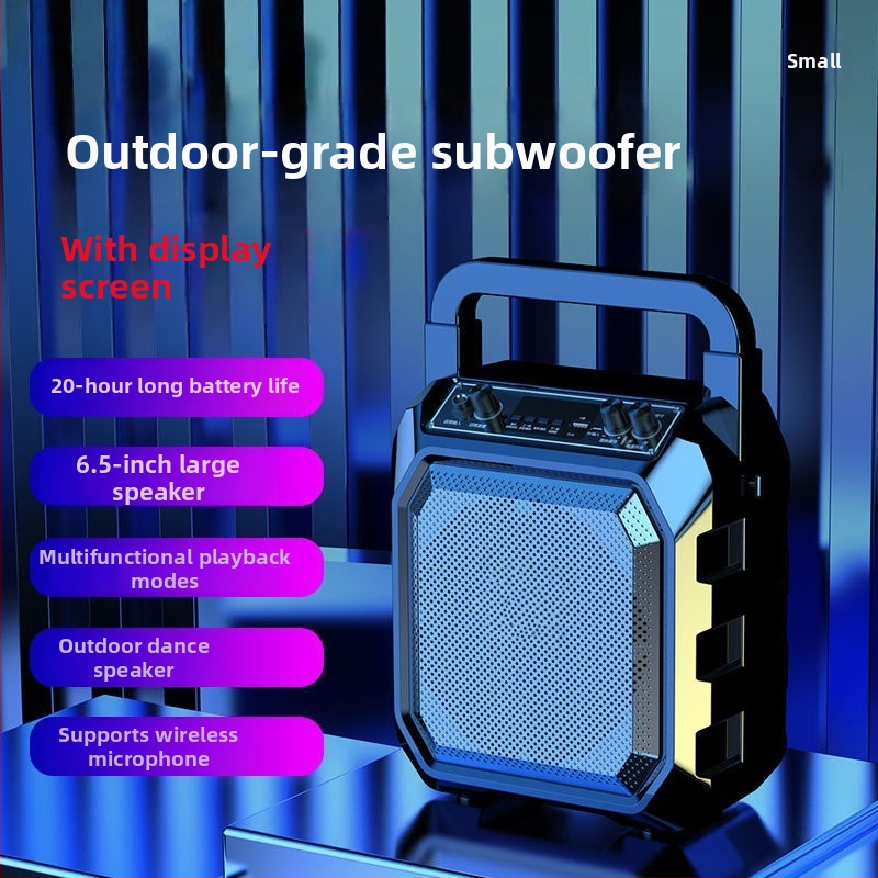 Boxă portabilă Bluetooth pentru dans pătrat, sunet de înaltă calitate, 10W, 100Hz-20kHz, Bluetooth 5.0, baterie încorporată 1000-1200mAh, rază de acțiune până la 10m