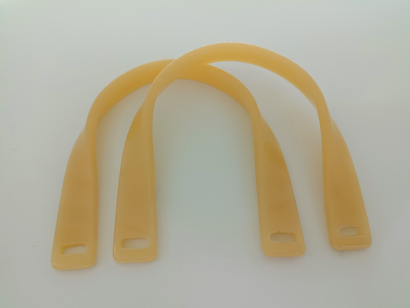 Ακρυλική λαβή τσάντας, U-σχήματος στριφτή σχεδίαση, Hiro Mori, λειτουργία μείωσης βάρους, ακρυλικό πλαίσιο κλιπ