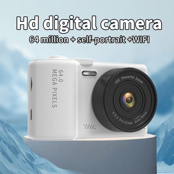 Cameră selfie cu obiective duale, senzor CMOS 8 MP (1/2.7''), zoom optic 8x, rezoluție maximă 3680×2456, ecran HD 2,8''