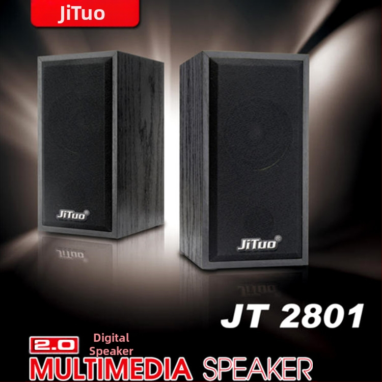 Drevený mini reproduktor pre notebook s basovým subwooferom, model 2801, značka Technical tuo