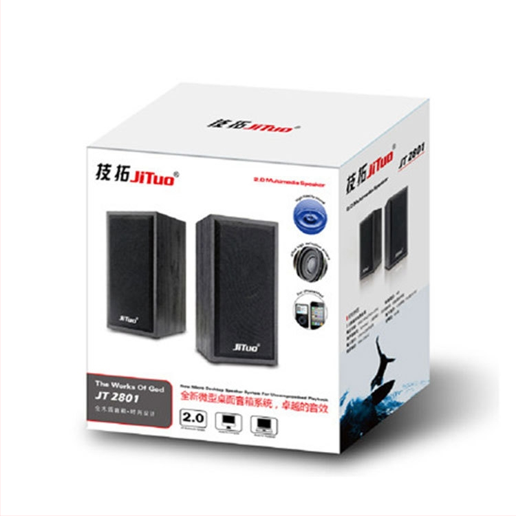 Drevený mini reproduktor pre notebook s basovým subwooferom, model 2801, značka Technical tuo