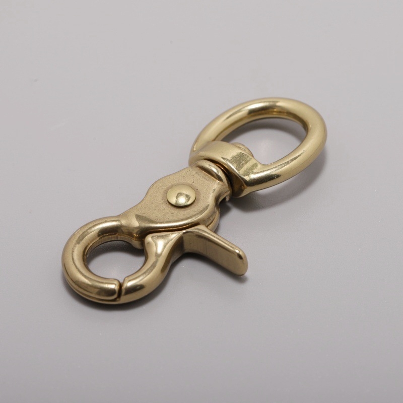 Χαλκός εξάρτημα κούμπωμα με κυκλική βάση για τσάντες, αποσκευές και περιλαίμιο σκύλου 5013b - Jim Hardware, Άνοιξη 2025