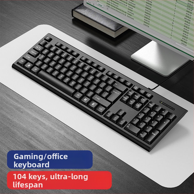 USB káblový set klávesnice a myši, 104 kláves, numerická klávesnica, káblové pripojenie, bez podsvietenia