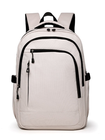 Rucsac unisex pentru laptop de 14 inch, poliester, model carouri, stil stradal, capacitate sub 20 L