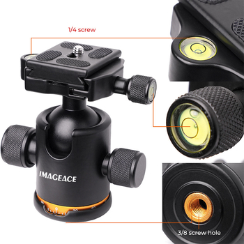Stabilizator gimbal din aluminiu pentru camere SLR digitale — 360° pan/tilt, gimbal PTZ de masă panoramic sferic pentru A7m4, R6, greutate 0,36 kg