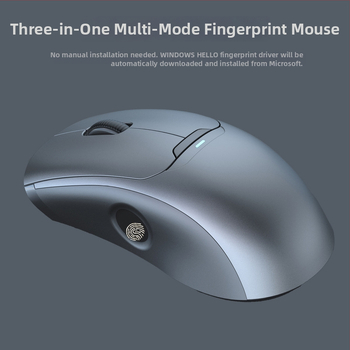 3 režīmu bezvadu pirksta nospieduma pele Ft108 — Bluetooth, 2500 DPI, darbības diapazons 10 m, svars 96 g, ergonomisks dizains