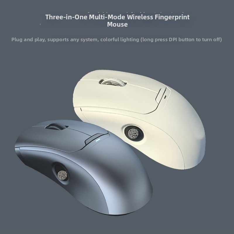 3 režīmu bezvadu pirksta nospieduma pele Ft108 — Bluetooth, 2500 DPI, darbības diapazons 10 m, svars 96 g, ergonomisks dizains