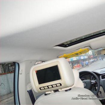 Automobilio galvos atramos LCD monitorius DL-HM715, TFT-LCD, 800x480 raiška, CVBS įvestis, universalus suderinamumas