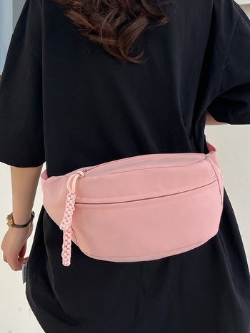 Crossbody torba za sport, poliester, ljeto 2025, zatvarač, unutarnji džepovi za telefon i dokumente