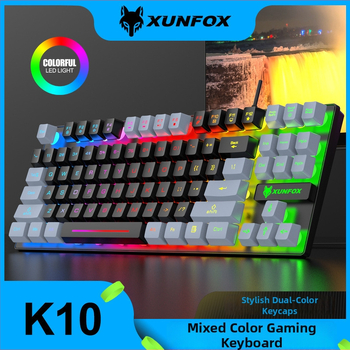 Tastatură pentru jocuri, 87 taste, USB cablat, Crater Architecture, rezistentă la apă, iluminare mixtă