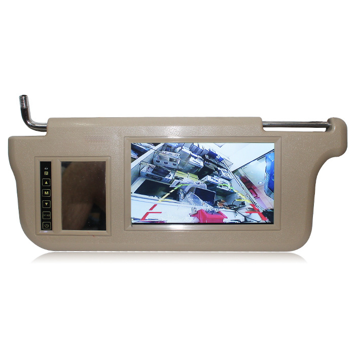 Zaslon za vožnju unatrag automobila s dodirnim gumbom, LED digitalni zaslon, 2-kanalni video ulaz, model YG-710, rezolucija 800x480