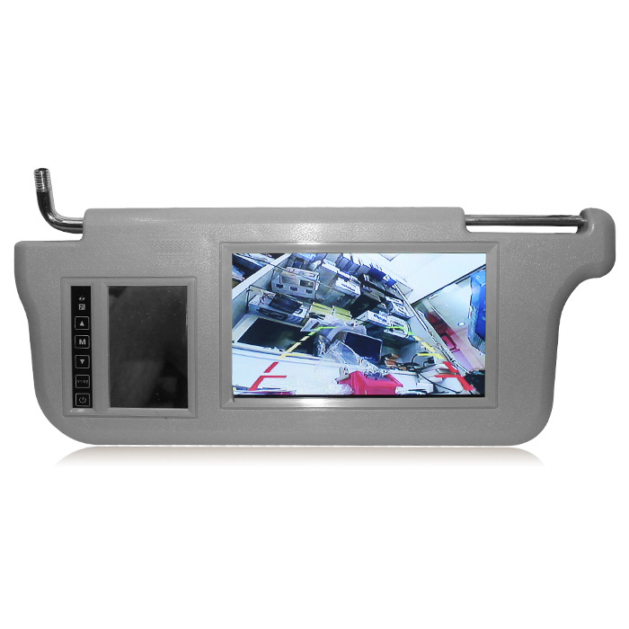 Zaslon za vožnju unatrag automobila s dodirnim gumbom, LED digitalni zaslon, 2-kanalni video ulaz, model YG-710, rezolucija 800x480