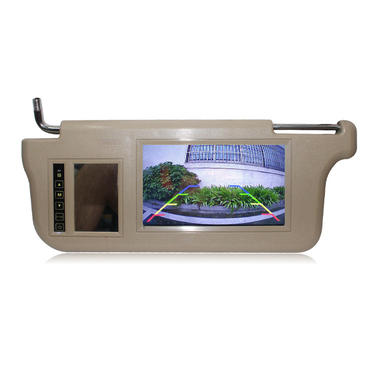 Zaslon za vožnju unatrag automobila s dodirnim gumbom, LED digitalni zaslon, 2-kanalni video ulaz, model YG-710, rezolucija 800x480