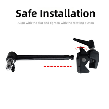 Αξεσουάρ Φωτογραφικού Εξοπλισμού – Ισχυρός καθολικός κλιπ με ζυγό αετού για στερέωση φωτισμού στούντιο, εξοπλισμού κάμερας (Μοντέλο SYYZQLJG01, Υλικό: κράμα αλουμινίου, Μέγιστο φορτίο: 6–10 kg, Βάρος: 100 g)