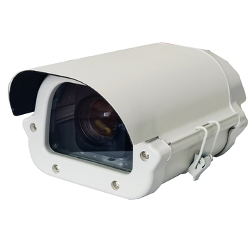 Alumīnija sakausējuma aizsargkorpuss novērošanas kamerai, ūdensnecaurīgs un putekļu izturīgs, kabelim līdz 8 mm ieeja, darba temperatūra -40 °C līdz 70 °C.