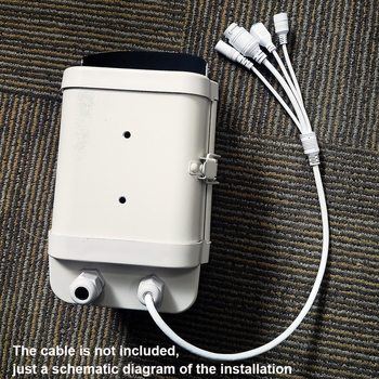 Alumīnija sakausējuma aizsargkorpuss novērošanas kamerai, ūdensnecaurīgs un putekļu izturīgs, kabelim līdz 8 mm ieeja, darba temperatūra -40 °C līdz 70 °C.