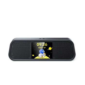 DE413Pro Bluetooth zvučnik s kolor zaslonom, dodirnim upravljanjem, AI prijevodom, prijenosnim bežičnim stolnim subwooferom — Bluetooth 5.3, 2x15W, 100 Hz–20 kHz, SNR ≥75 dB, ugrađena baterija 1000–1200 mAh