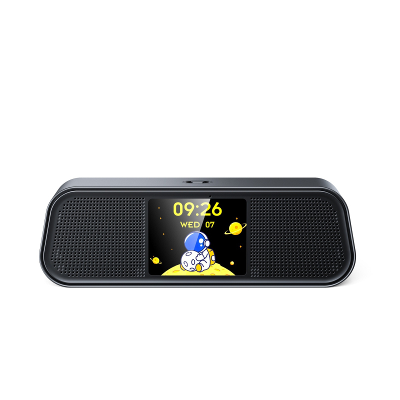 DE413Pro Bluetooth zvučnik s kolor zaslonom, dodirnim upravljanjem, AI prijevodom, prijenosnim bežičnim stolnim subwooferom — Bluetooth 5.3, 2x15W, 100 Hz–20 kHz, SNR ≥75 dB, ugrađena baterija 1000–1200 mAh