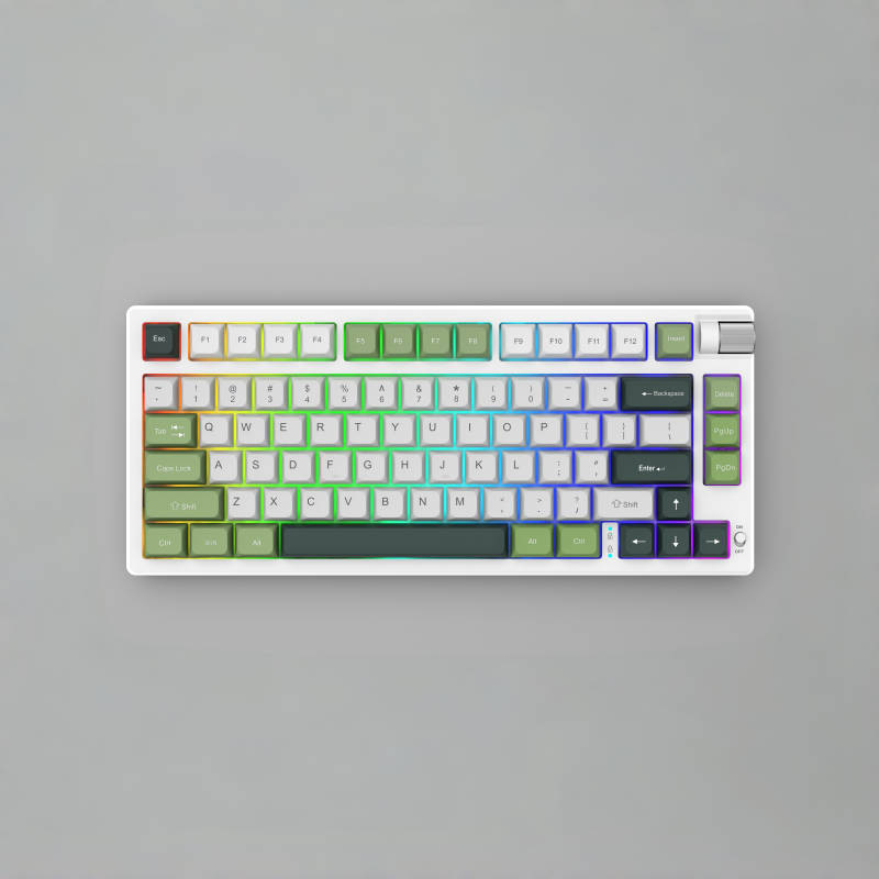 Dragon Ball GK75 mechanická klávesnica, tri režimy pripojenia: káblové, Bluetooth a bezdrôtové; zelené spínače, RGB podsvietenie, vodotesná