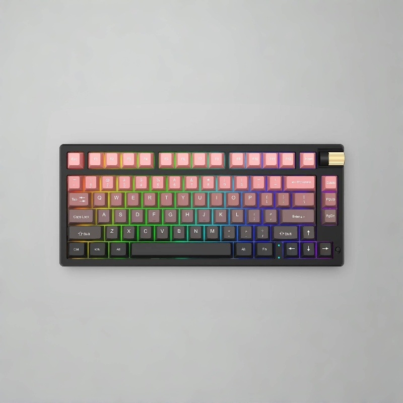 Dragon Ball GK75 mechanická klávesnica, tri režimy pripojenia: káblové, Bluetooth a bezdrôtové; zelené spínače, RGB podsvietenie, vodotesná