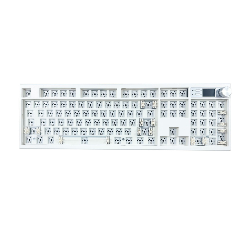 GMK104 trostruki način DIY komplet mehaničke tipkovnice s okretnim gumbom, hot-plug, VIA kompatibilan