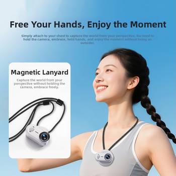 Go9 4K gyvūnų kamera su stabilizavimu, kaklo laikiklis, pirmojo asmens perspektyva, 20 MP jutiklis, 2 valandų baterija