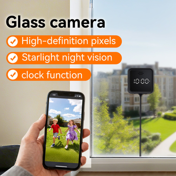 Cameră wireless pentru fereastră, detecție AI a mișcării umane, 1080P, obiectiv 4 mm, monitorizare Wi-Fi la distanță