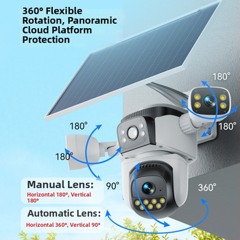 4G ηλιακή κάμερα επιτήρησης με λειτουργία συναγερμού και διόρθωση φωτισμού, εσωτερική/εξωτερική χρήση, Τάση 5V