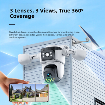 4G ηλιακή κάμερα επιτήρησης με λειτουργία συναγερμού και διόρθωση φωτισμού, εσωτερική/εξωτερική χρήση, Τάση 5V