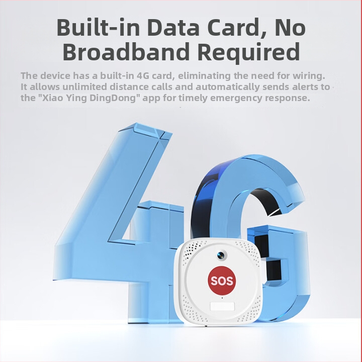 4G núdzové tlačidlo s diaľkovým volaním na mobilný telefón, bezdrôtový SOS alarmný systém pre seniorov žijúcich sami, vnútorné/vonkajšie použitie, 12V napájanie