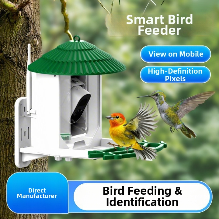 BF10 paukščių lesyklos kamera — 30 dienų baterijos veikimo laikas, 15 m vaizdo spindulys, ekologiška ABS medžiaga, plastikinis korpusas (Model BF10, Baterijos veikimo laikas 30 dienų, Vaizdo spindulys 15 m, ABS ekologiška medžiaga, Plastikinis korpusas)