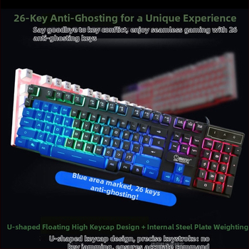 Set herného klávesnice a myši K9 s optickým senzorom 1000 DPI, USB káblová klávesnica a myš, ergonomický dizajn