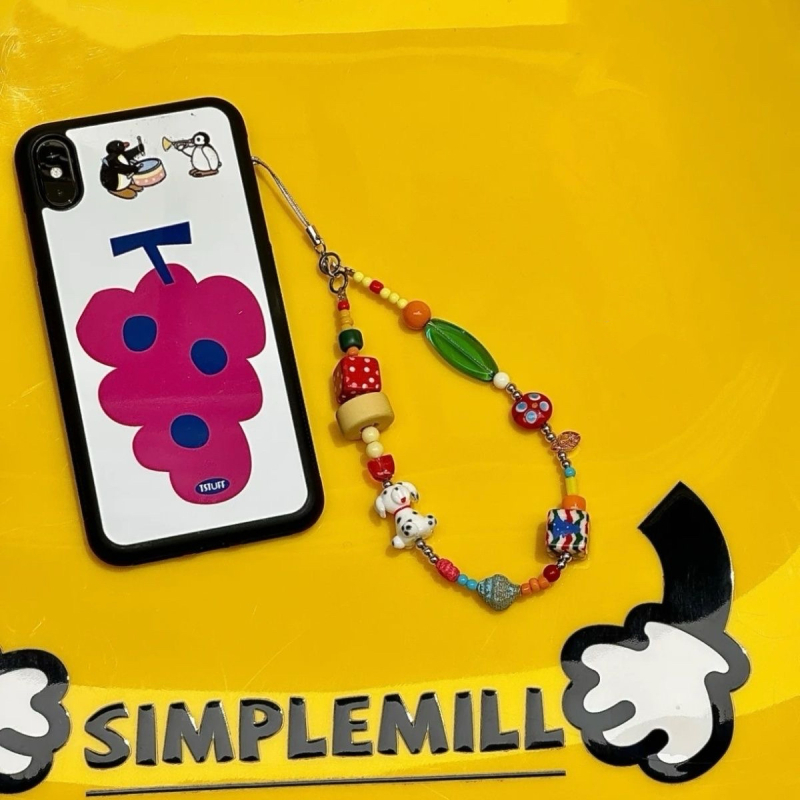 Lančić za telefon od smole, ručna izrada, unisex, PVC užeta i metalna kopča