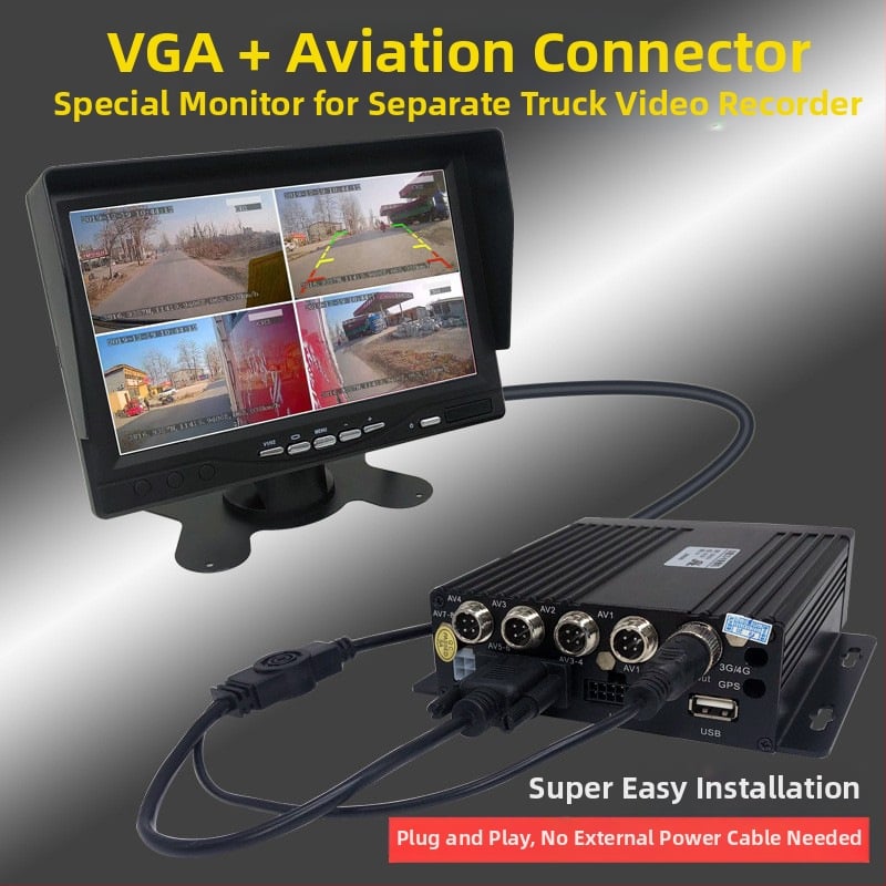 FANGLVE Automobilinis LCD ekranas FL-VGA, TFT ekranas, VGA įvestis