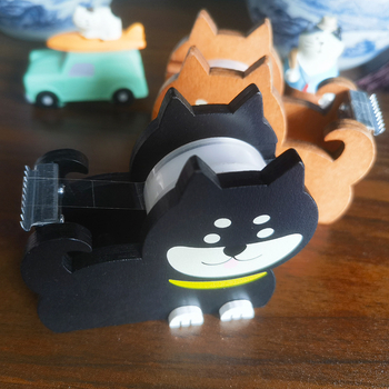 Ξύλινος διανομέας ταινιών με σχέδιο Σίμπα Ινού – καλλιτεχνικό διακοσμητικό γραφείου, 54 g