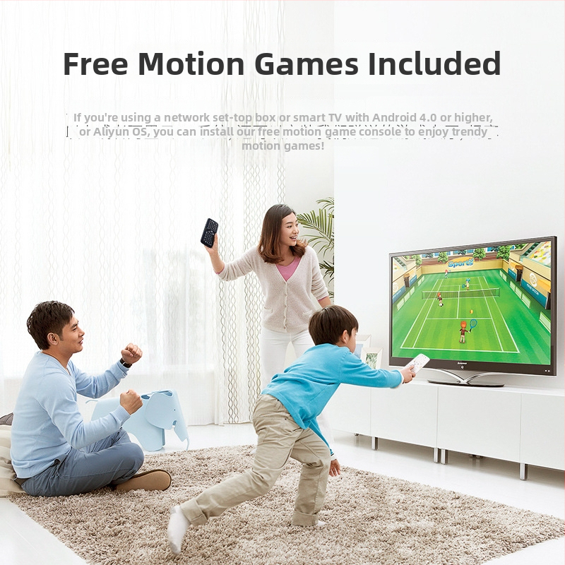 Bezdrôtový set klávesnice a myši s gyroskopickým ovládaním Air Mouse, model F2S, USB klávesnica, USB myš, integrovaný dizajn